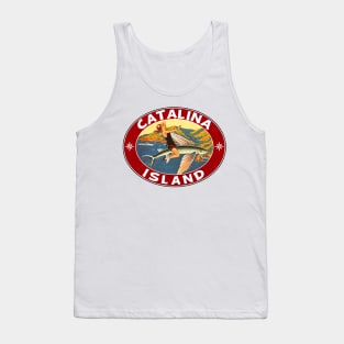 Catalina Island Island California Flying Fish Vintage Travel Tank Top